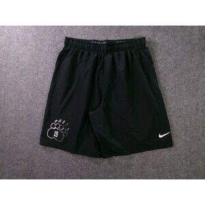 Nike Shorts Youth L Dri-FIT Black Athletic Running Elastic Waist Paw 19 Swoosh